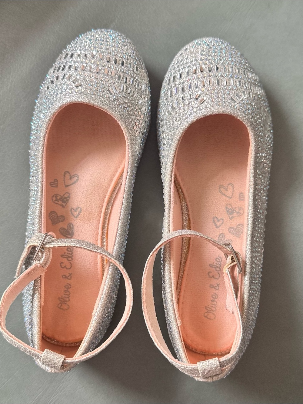 Silver Sparkle Mary Jane Flats